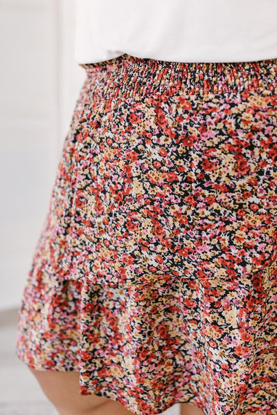 Four Seasons Floral Mini Skirt