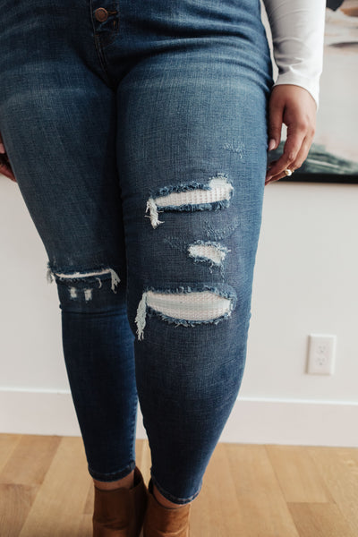 Baby it’s cold outside Thermal Patch Jeans