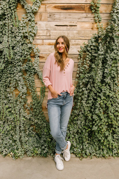 Feeling Cozy Top in Pink