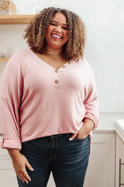 Feeling Cozy Top in Pink