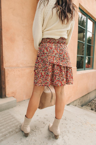 Four Seasons Floral Mini Skirt