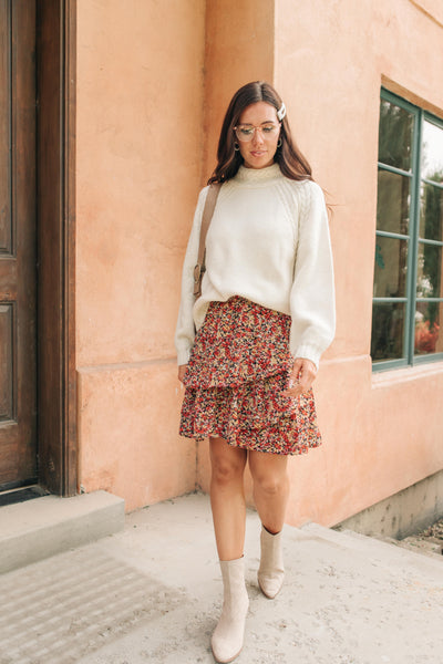 Four Seasons Floral Mini Skirt