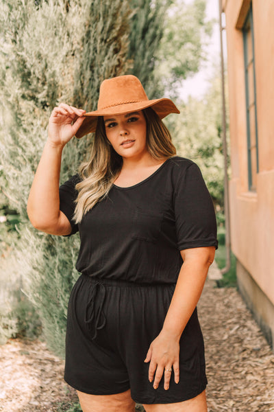 From Romp To Rest Romper In Black