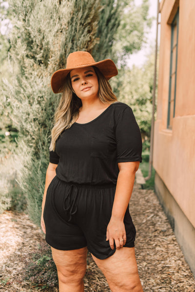 From Romp To Rest Romper In Black