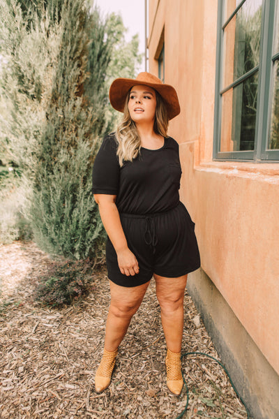 From Romp To Rest Romper In Black