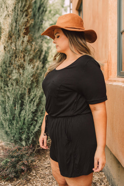 From Romp To Rest Romper In Black