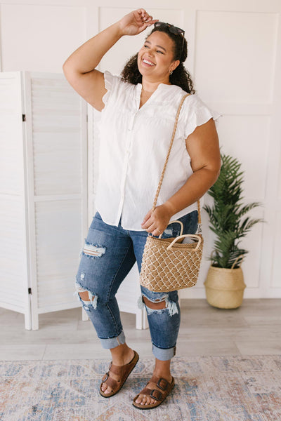 Gather Round Ivory Button Down