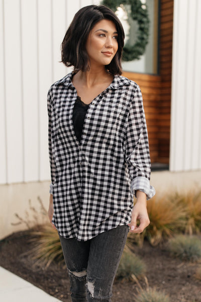 Gingham Girl Button Down Top