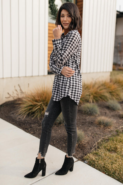 Gingham Girl Button Down Top