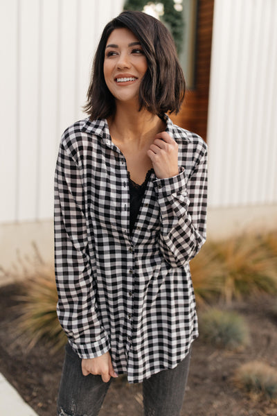 Gingham Girl Button Down Top