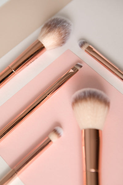 Gold and Glam 5 Pcs Brush Set With Pouch