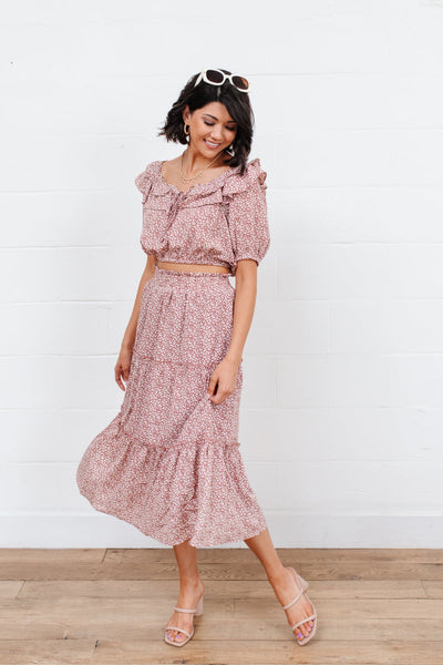 Golden Hour Skirt In Rose