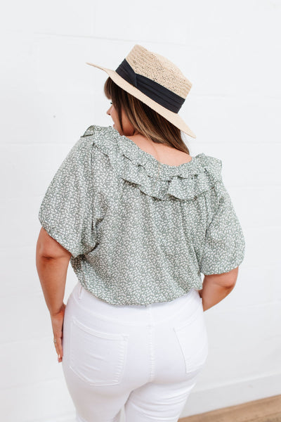 Golden Hour Top in Sage