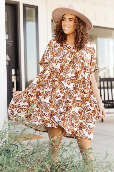 Golden Paisley Dress