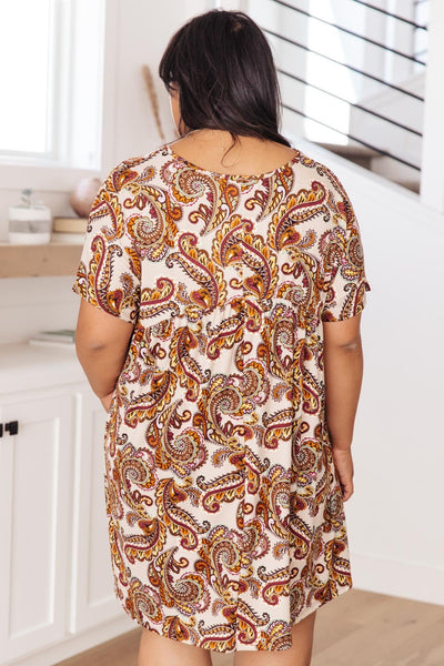 Golden Paisley Dress