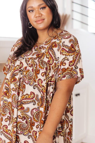 Golden Paisley Dress
