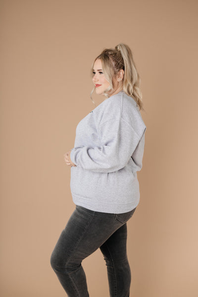 Good Vibes Heather Gray Sweatshirt