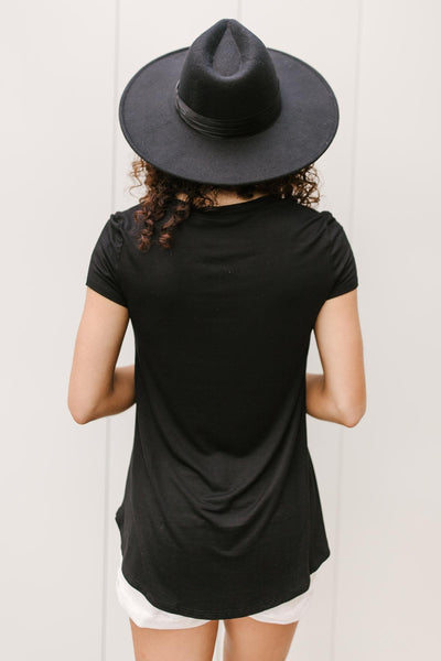 Gotta Love A Chest Pocket Tee in Black