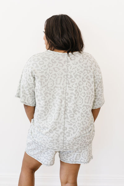 Gray Tone Animal Print Lounge Top