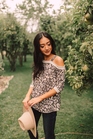 Grin & Bare It Animal Print Top