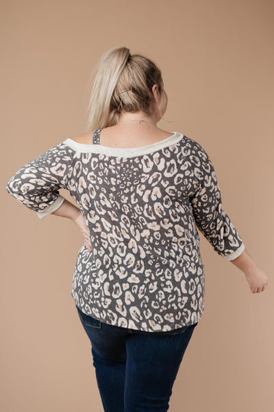 Grin & Bare It Animal Print Top