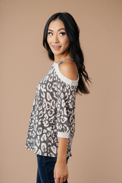 Grin & Bare It Animal Print Top