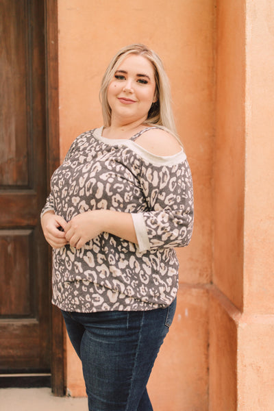 Grin & Bare It Animal Print Top