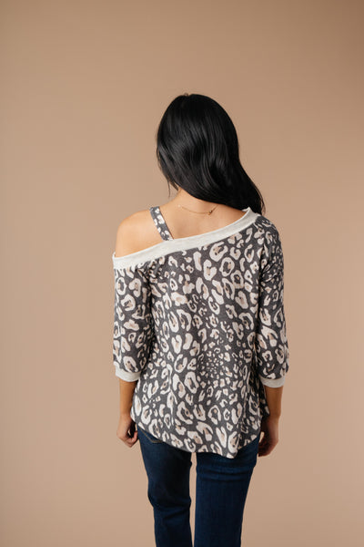 Grin & Bare It Animal Print Top