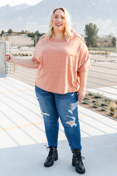 Hannah Tee In Faded Rust