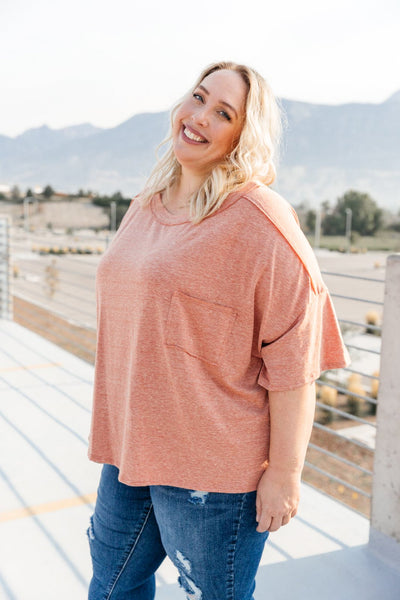 Hannah Tee In Faded Rust