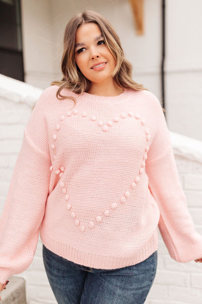 Heart Warmer Sweater in Blush