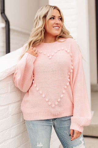 Heart Warmer Sweater in Blush