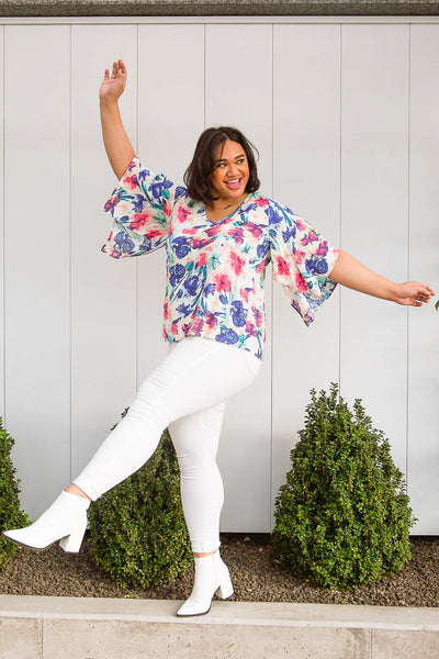 Hello There Floral Top