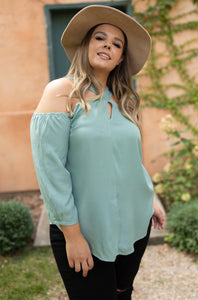 Hot Then Cold Blouse In Spearmint