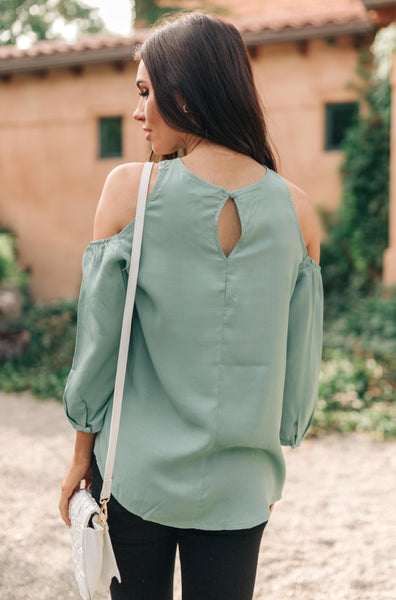 Hot Then Cold Blouse In Spearmint