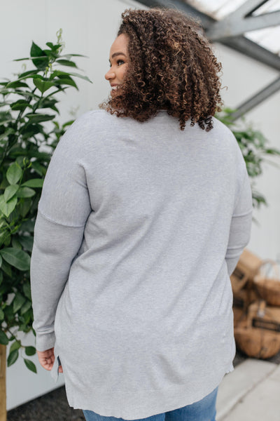 In Line Sweater in Heather Gray