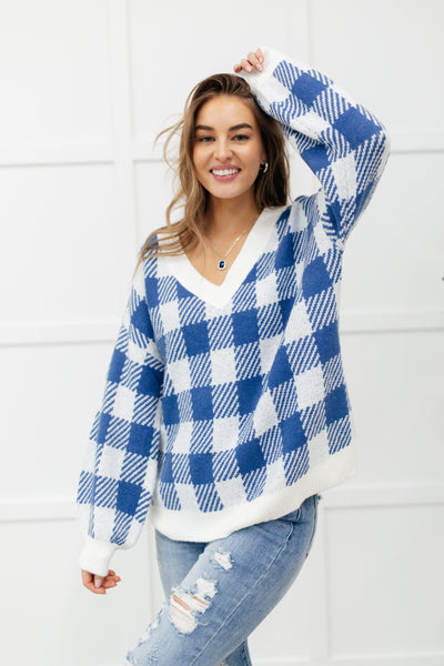 It's Picnic Day Sweater in Blue