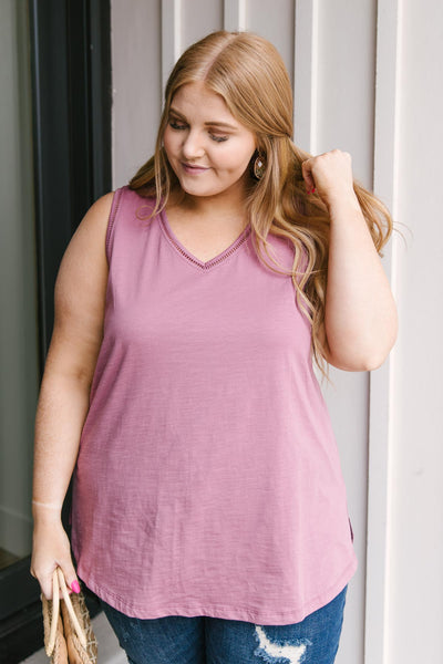 Jenna Basic Tank in Mauve