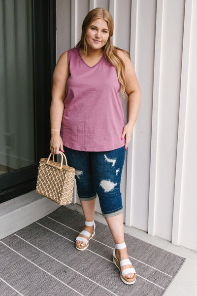 Jenna Basic Tank in Mauve