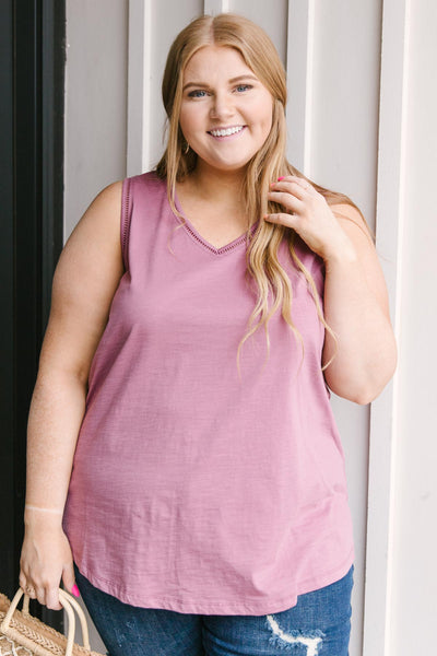 Jenna Basic Tank in Mauve