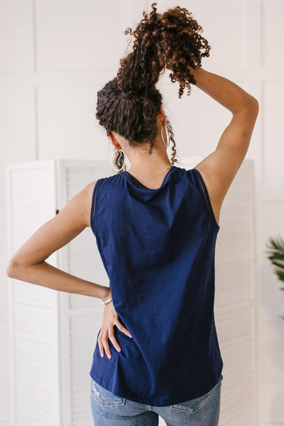 Jenna Basic Tank in Navy