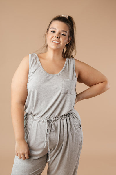 Jump In Jumpsuit In Heather Gray