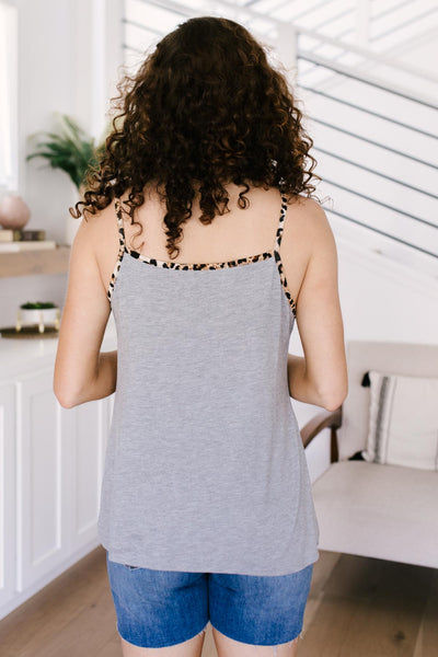 Just A Little Wild Camisole In Heather Gray