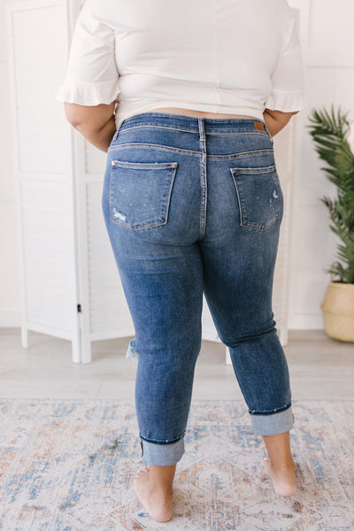 Just My Type Destroyed Boyfriend Jeans
