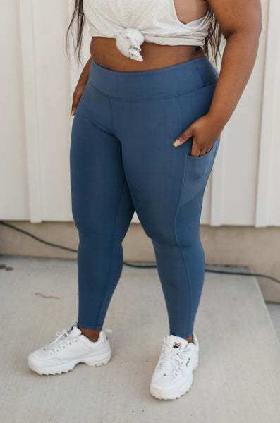 Kickin' It Leggings in Blue