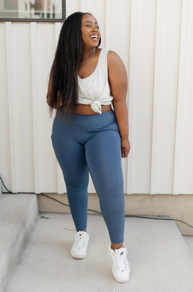 Kickin' It Leggings in Blue