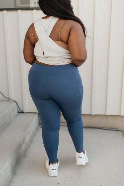 Kickin' It Leggings in Blue