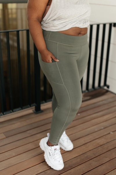 Kickin' It Leggings in Grey Sage