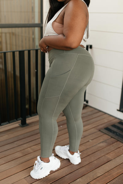 Kickin' It Leggings in Grey Sage