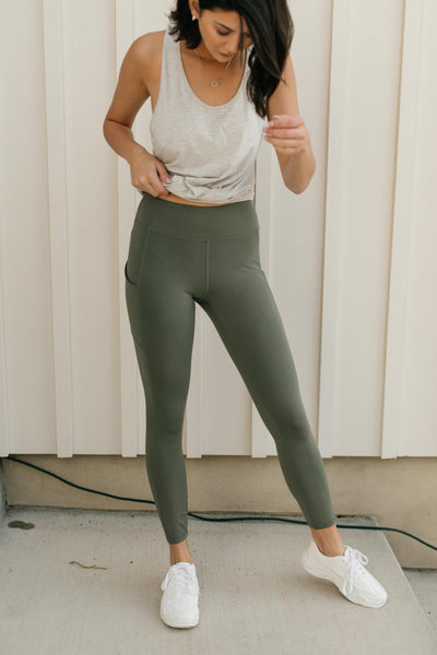 Kickin' It Leggings in Grey Sage